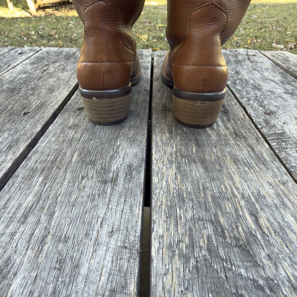 FRANCO FORTINI Winchester Brown Leather Tall PullOn Wide Calf Boots Sz 6 Winter - Picture 5 of 10